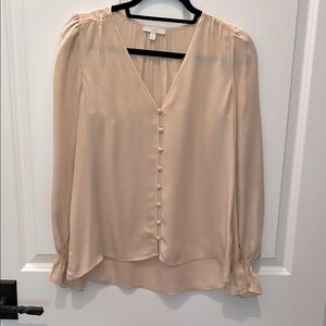 Elegant Blush Silk Blouse by joie